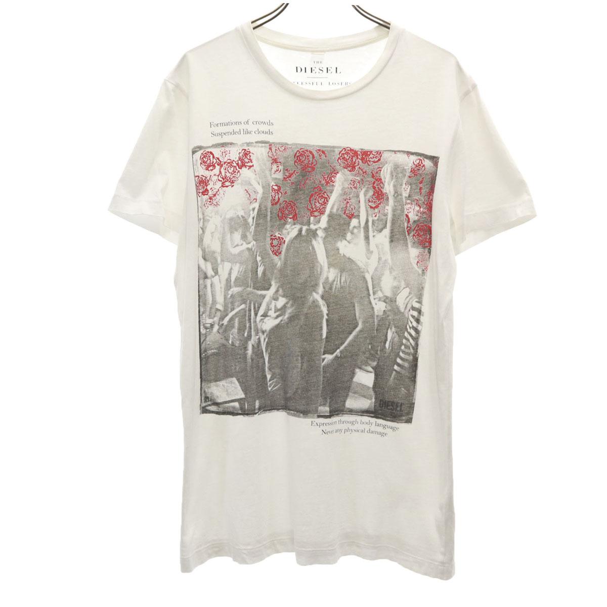 

DIESEL Футболка с коротким рукавом M белая Мужская Б/У