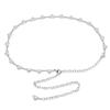 Decorative Waist Chain for Women's Personalized Rhinestone Pearl Heart-shaped Inlaid Thin Metal Belt Dress Waist-hugging Accessories Chain