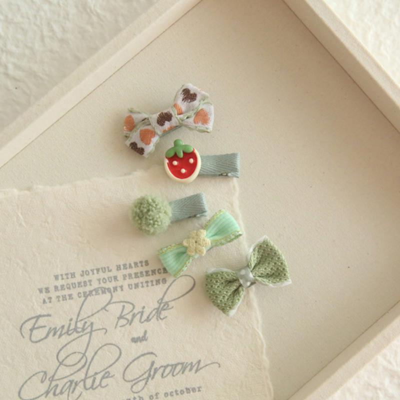 5Pcs Baby Hair Pins for Girls Gift Korean Bear Bunny Kids Hair Accessory Bows Flower Princess Children Girl Hairclip