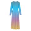 Women's Casual And Fashionable Round-neck Long Sleeve Mid Length Dress