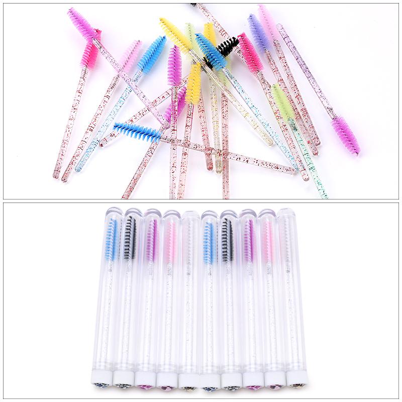 NEW Leopard Style Reusable Eyebrow Brush Tube Eyelash Extension Applicator Disposable Mascara Wand Diamond Eyelash Brush Tube