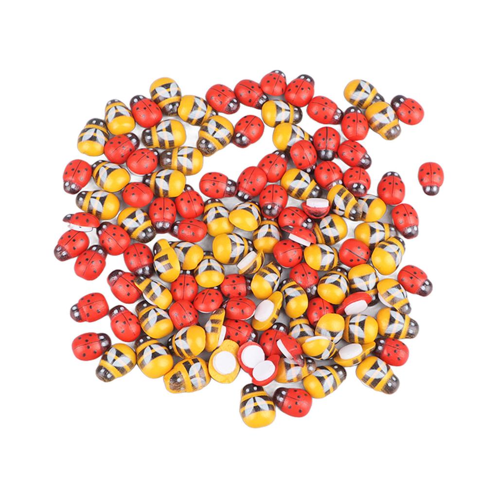 100pcs Wooden Animal Buttons Cute Adhesive Decorative Cartoon Wood Buttons for DIY Crafts Clothes