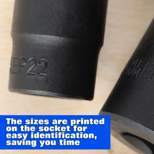 SPEEDWOX External Torque Socket Set, Star Wrench, E-Socket, Star Socket Set, 1/4", 3/8", 1/2" with Storage Box, 19-Piece Set, EP4, EP5, EP6, EP7, EP8,