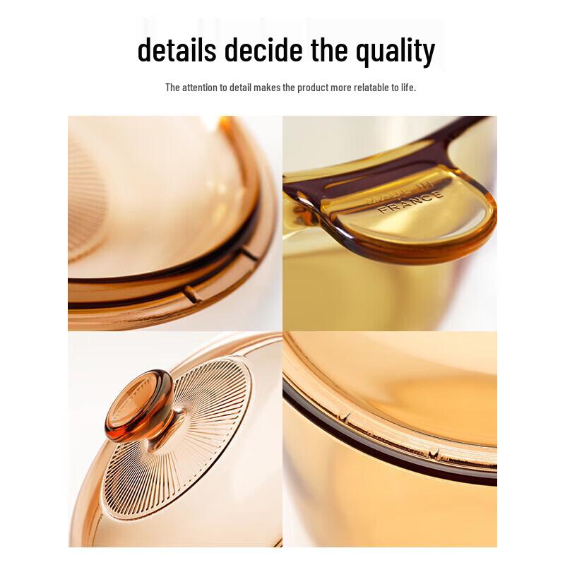 VISIONS Průhledný skleněný hrnec