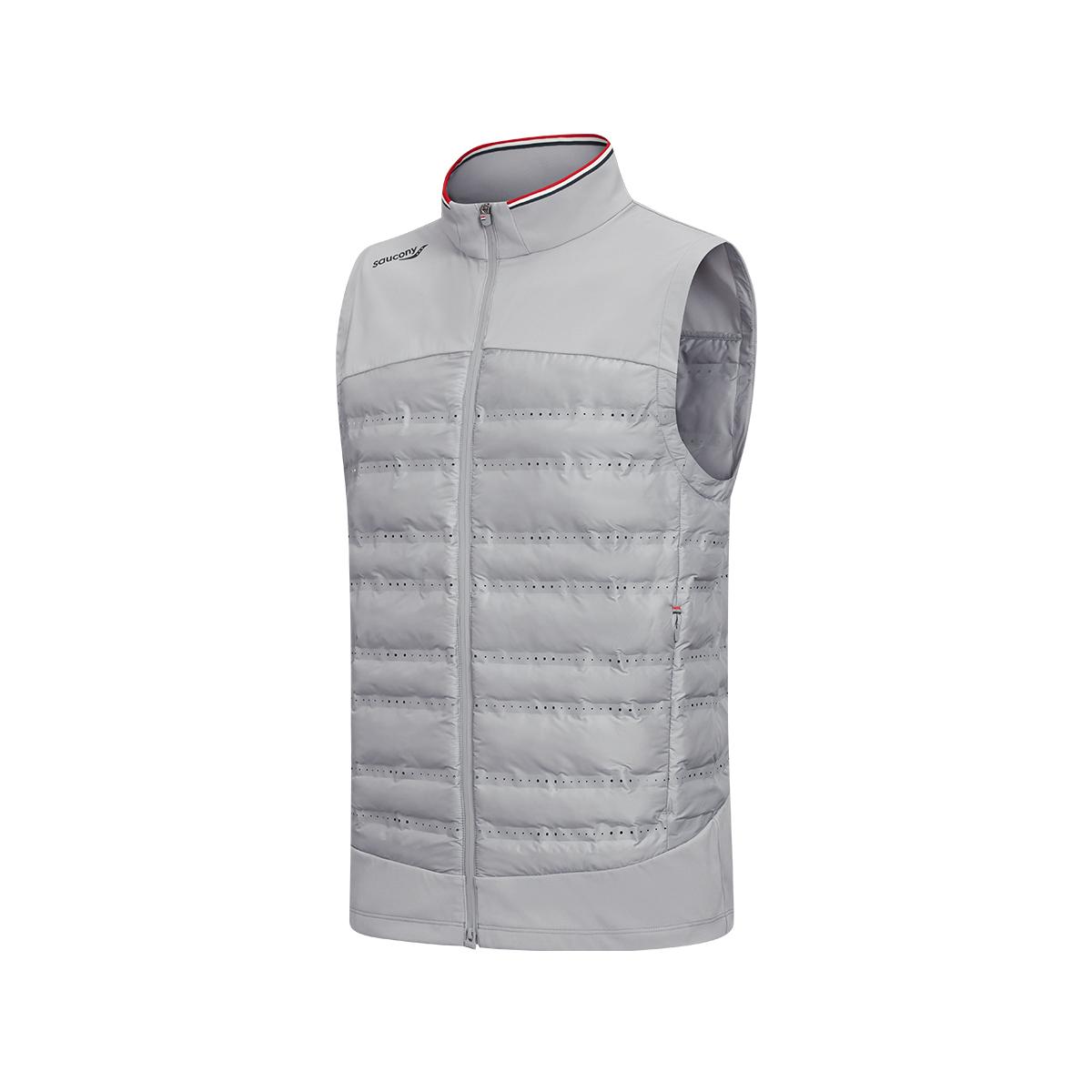 

Saucony Stand Collar Zipper Spliced Sleeveless Vest Men vest SA2269PV21T-GR215 M