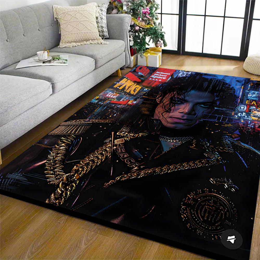 Jacksonn Michael Space Lasu Themed Floor Mat Nonslip Mat Decorative For Living Room Game Room Doormat Machine Washable Vintage Decorative