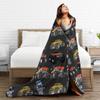 Toy Monster Trucks Warm Blanket  Students Plush Throw Blanket Graphic Outdoor Flannel Bedspread Sofa Bed Cover
