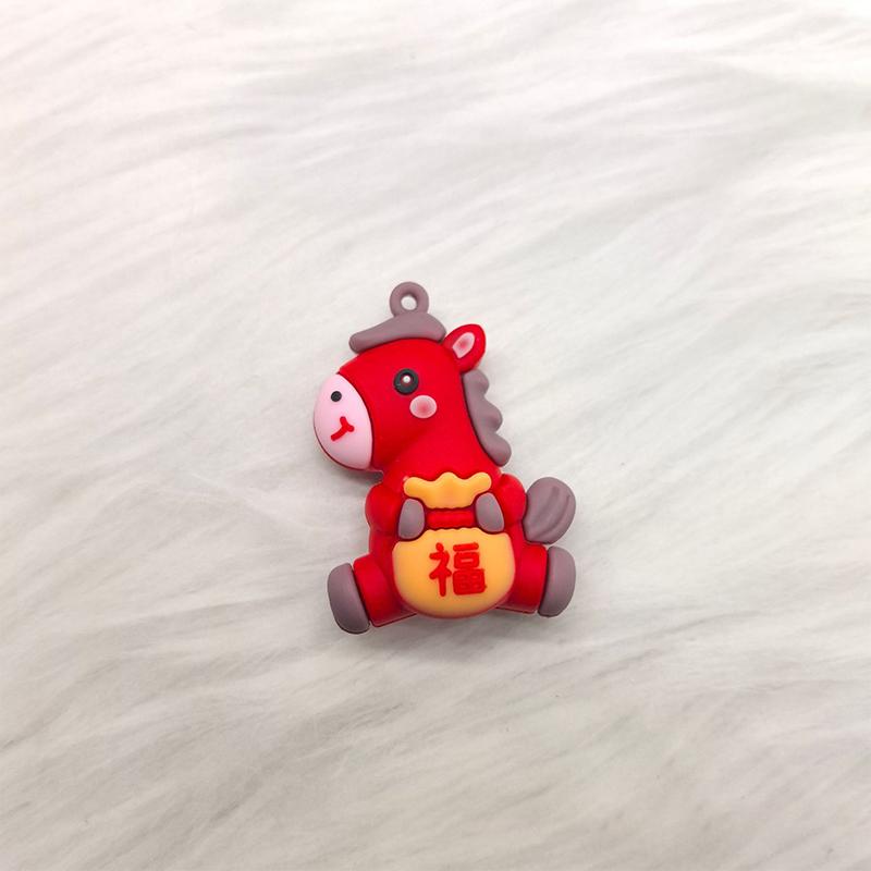 

10Pcs 2026 New Year Horse Keychain Pendant Cute Pony Charms Pendants For Jewelry Making Keychain Diy Accessories Supplies A7