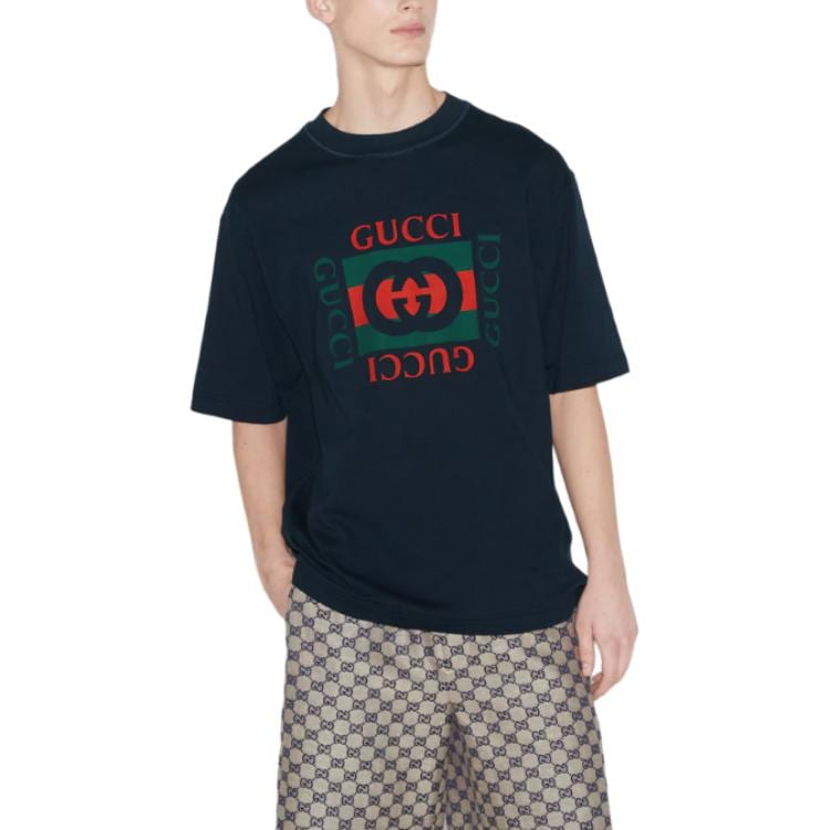 Gucci T Shirt Extra Large Men's Marine Blue 784361-XJGKA-4735