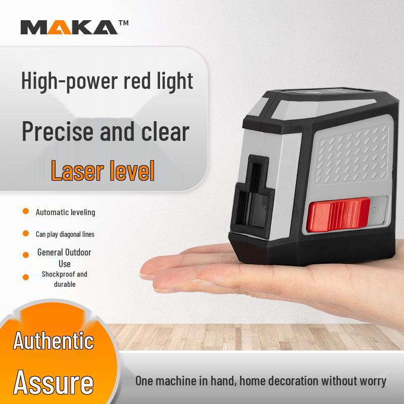 

Maka Mini Precision Laser Level: Two/Three-Line Red Light for Decoration & Renovation.