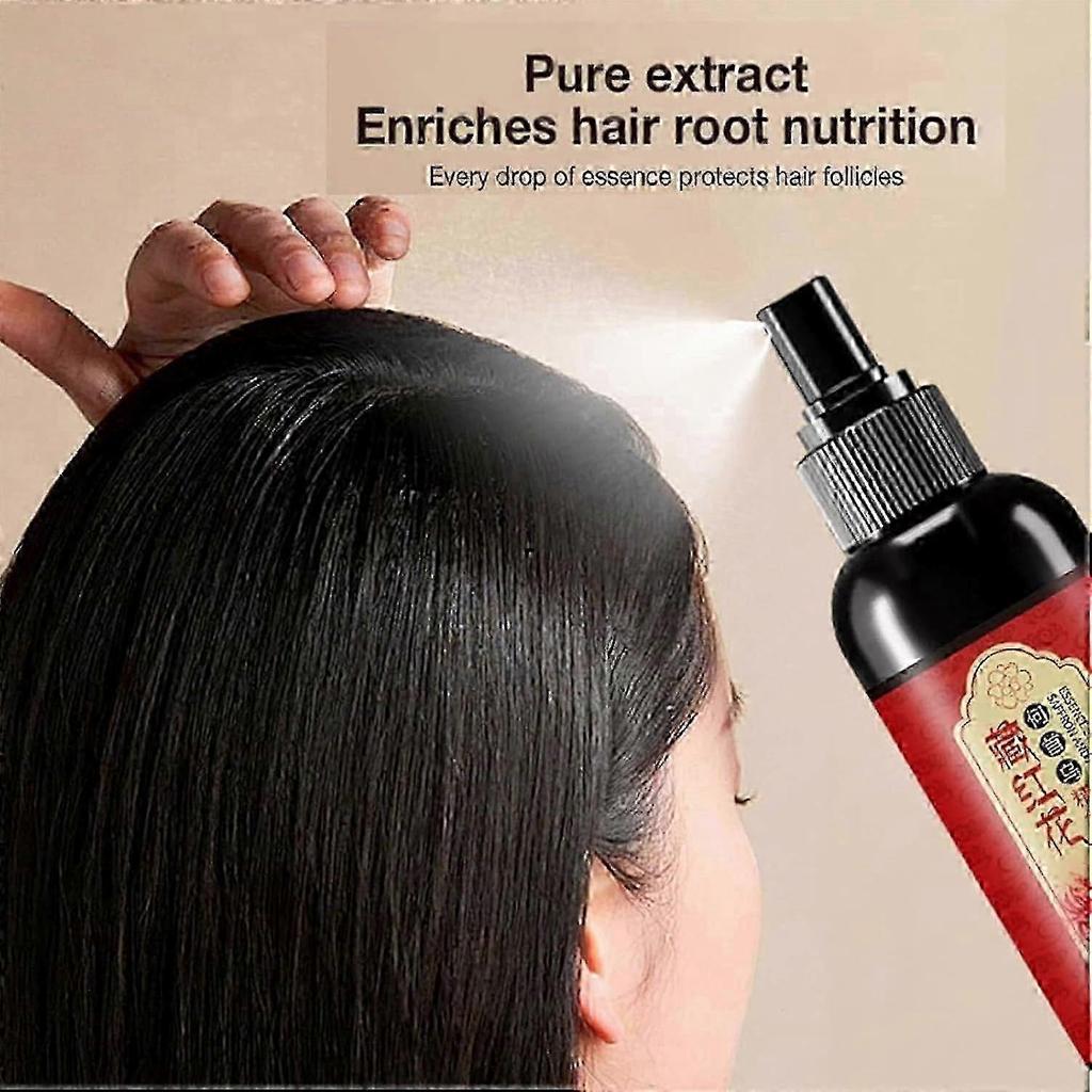 3X Saffron Essence Spray, Herbal Extracts Hair Serum, Saffron And Polygonum Multiflorum Essence Spray, Anti-Lost Strengthen Hair Root, Non-Frizzy