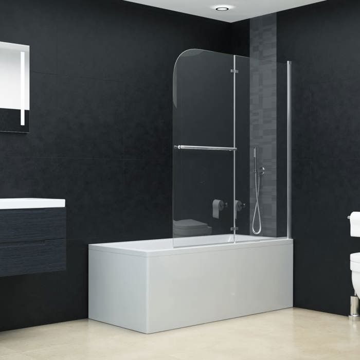 VidaXL Cabine de Douche Pliable 2 Panneaux Écran Paroi de Douche Salle de Bain Salle d'Eau Cabinet de Toilette Maison 144677