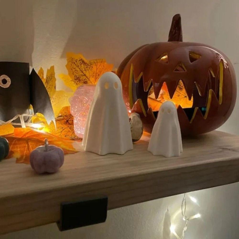 Cute Little Man Ornament Activity Foot 3D Printed Ornament Halloween Ghost Statue  Halloween Decor