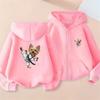 Yorkshire Terrier Martial Arts Print Zipper cardigan boy tops Children Coat Hoodies garment Girls Hoodie black autumn clothing