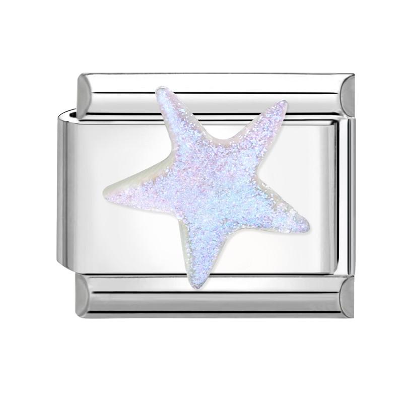 Fashion Starfish Sea Shell Whale Jellyfish Blue Italian Charm Links Fit 9mm Stainless Steel Bracelet Women Jewelry DIY Making
