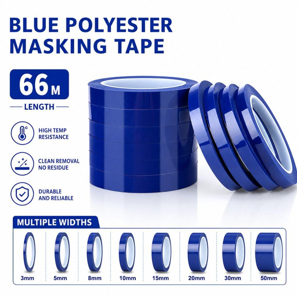 Blue Coding Tape 66 Meters Mylar Tape Strong Adhesive Adhesive Coded Tape