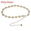 Elegant Metal Waist Chain For Women With Water Diamond Embellishments For Summer Fashion