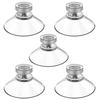 5pcs 32/41/53mm Suction Pads with Thread M4 Clear Screw Hooks Suction Cup Glass Sucker Wall Hanger Toothbrush Holder for Window