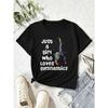 European Sizes Girls' Summer Fashion Print Casual Tops, Available In Multiple Colors And Sizes, Featuring a Slightly Stretchy Knit Round Neck