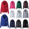 Women's Thermal Long Hoodie Zip Up Jacket Hooded Warm Coat Casual Jackets