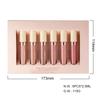HANDAIYAN 6Pcs Rose Matte Liquid Lipstick Set Waterproof Non Stick Long Lasting Lip Gloss Lip Makeup