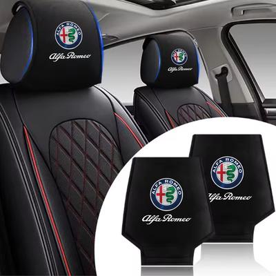 Car Seat Headrest Cover Pillow Case Cushion Neck Cover For STELVIO Giulia 159 Giulietta 147 Mito 156 MTO Sportiva Car