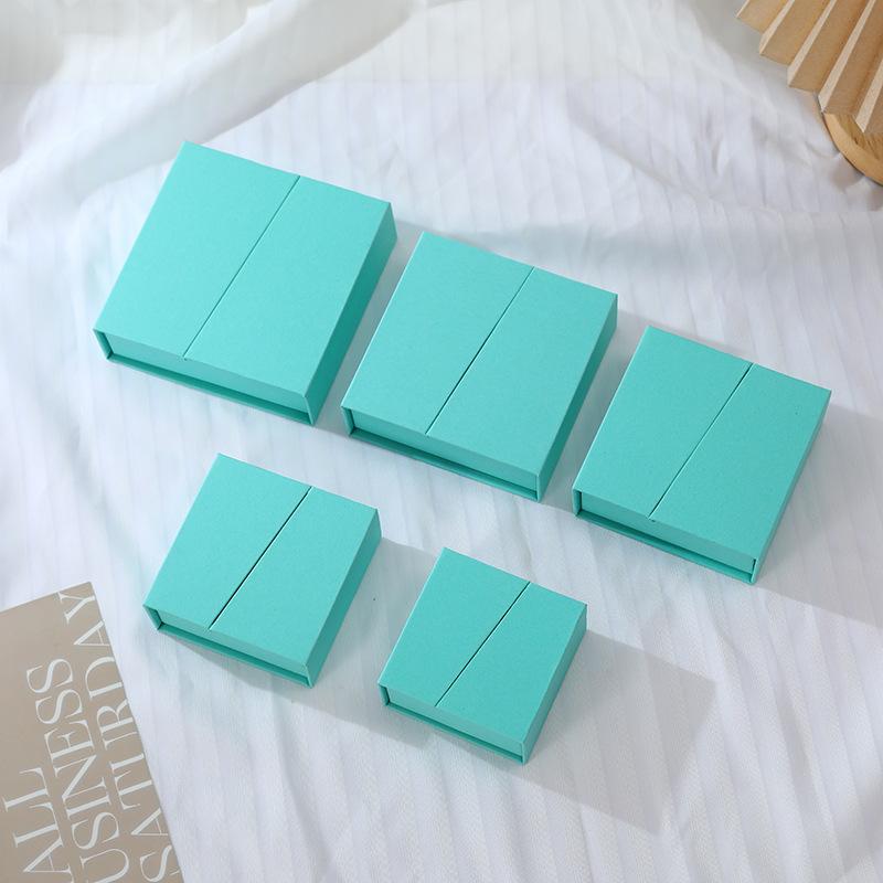 Folio Flip Jewelry Packaging Box Earring Necklace Ring Jewelry Organizer Box Thick Kraft Paper Jewelry Box