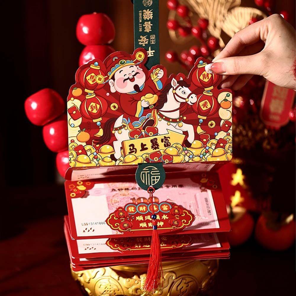 2026 Horse Year Folding Red Envelope Traditional Lucky Money Pocket  Birthday Celebration
