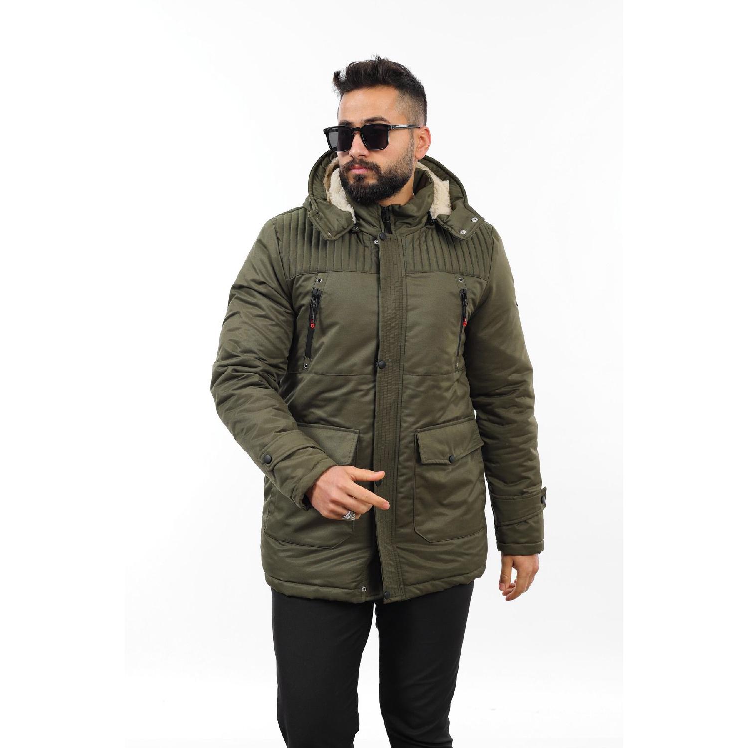 

Winter Long Coat With Fur Inside M спаржевый