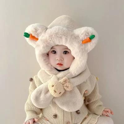 Children Hats Baby Cute Cartoon Hat Autumn Winter New Plush Hat for Newborn Baby Windproof Christmas Children's Accessories Hats