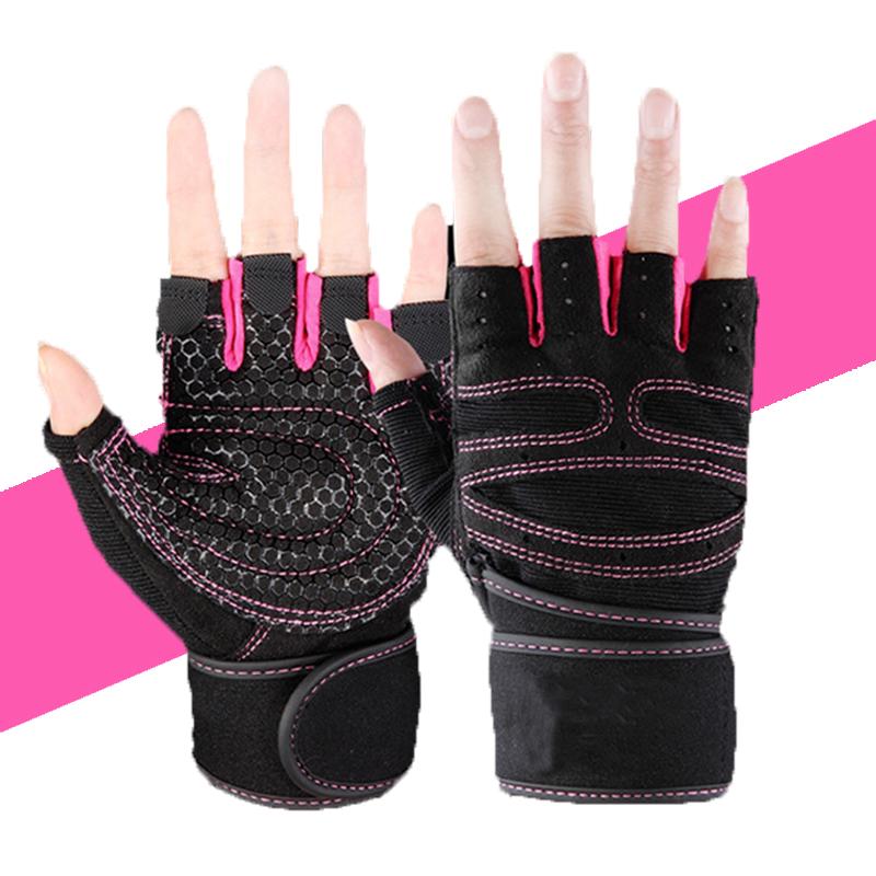 Gewichtheberhandschuhe für Männer Frauen Fitnessstudio Yoga Anti-Rutsch Halbfinger Atmungsaktiv Fitness Trainingshandschuhe