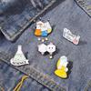 Chemistry Lab Enamel Pins Custom Brooches for Bag Clothes Lapel Pin Science Experiment Badge Element Molecular Structure Jewelry