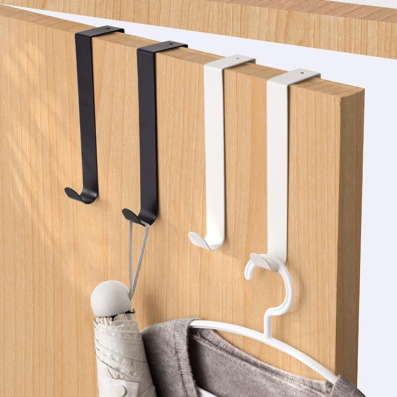 No-Drill Silent Wrought Iron Over-Door Clothes Hook & Storage Rack