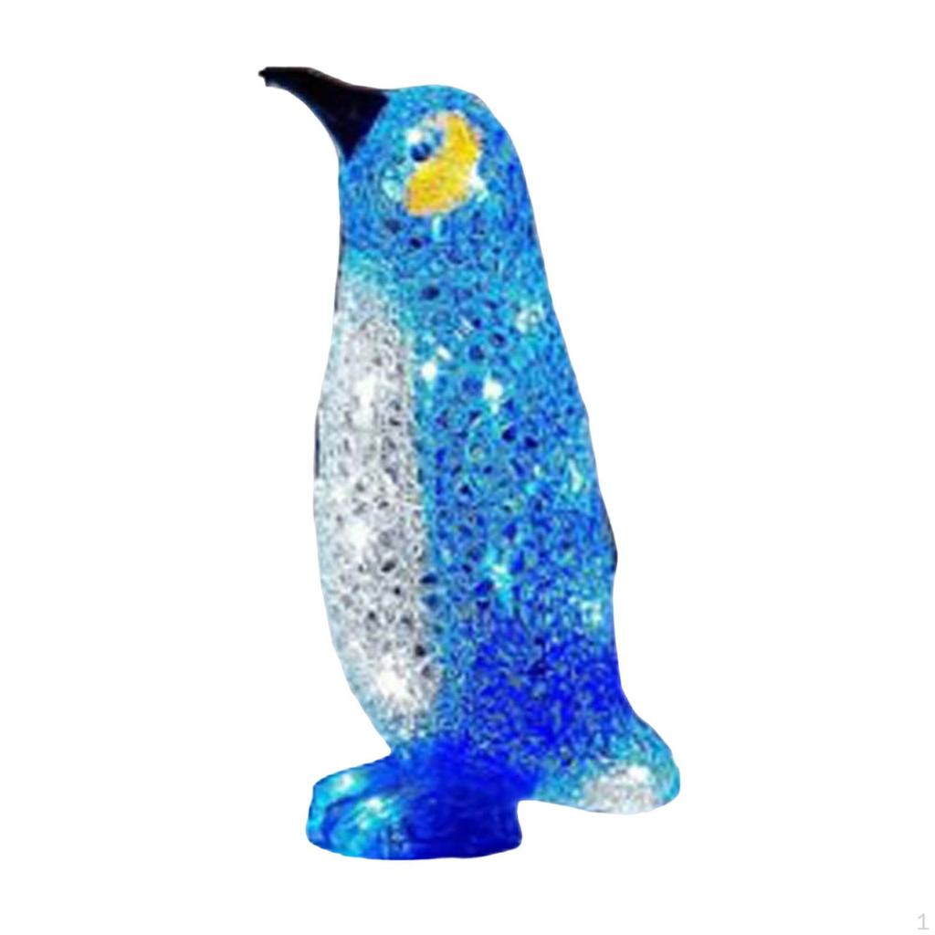 Statua Luminosa a LED a Forma di Pinguino in Acrilico, Novità per Decorazione Esterna del Patio