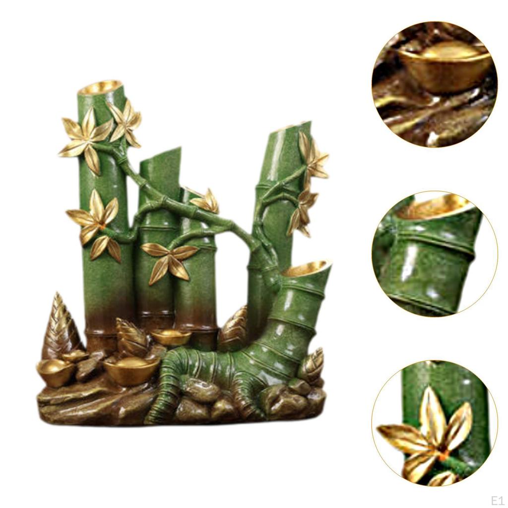 Bamboo Statue Desktop Ornament Sculpture Creative Art Decoration Collectible for Office Desk