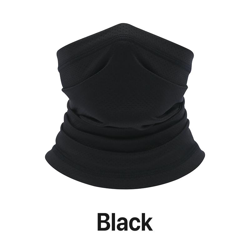 Multifunctional Solid Color Face Neck Gaiter Cooling Scarf Headwear Breathable Face Cover Bandana Sun Protection For Cycling Running