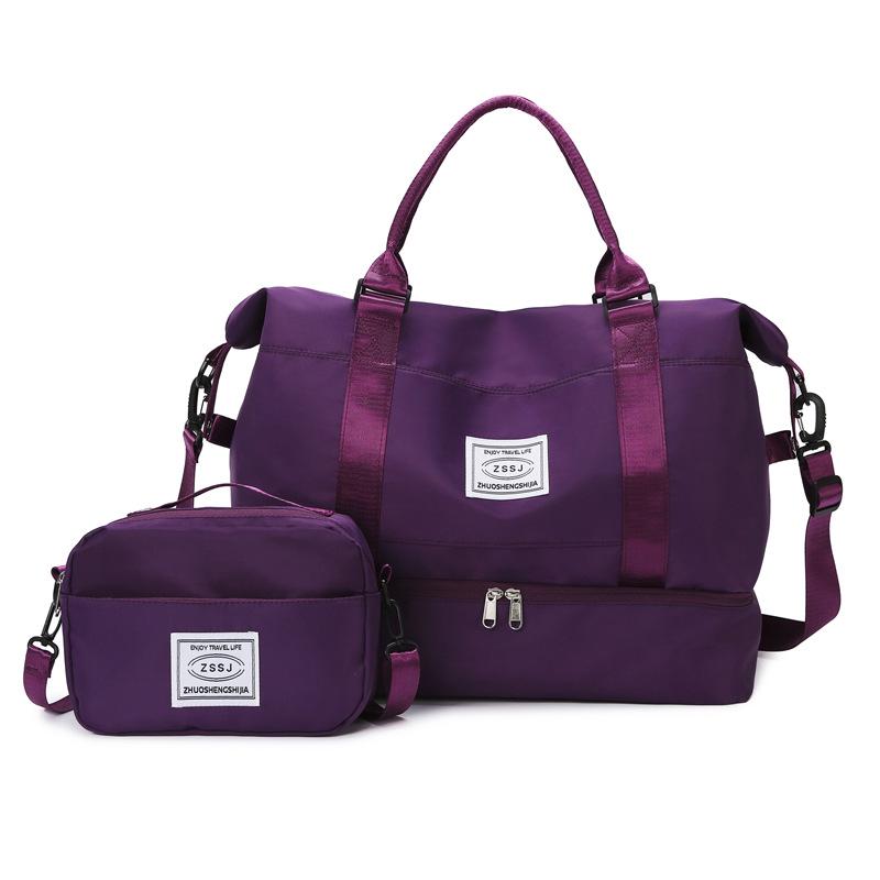 Large Capacity Travel Bag with Shoe Compartment, Wet/Dry Separation for Swimming & Fitness