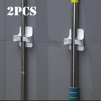 1/2pcs Mop Supporto A Parete Multiuso Ganci A Parete Mop Clip Pennello Scopa Gancio Rack di Stoccaggio Appeso cucina Bagno di Accesso