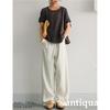 [antiqua] [Antica] Punch Tack Pants Ladies Bottoms PN-00556 Medium 01 Oatmeal