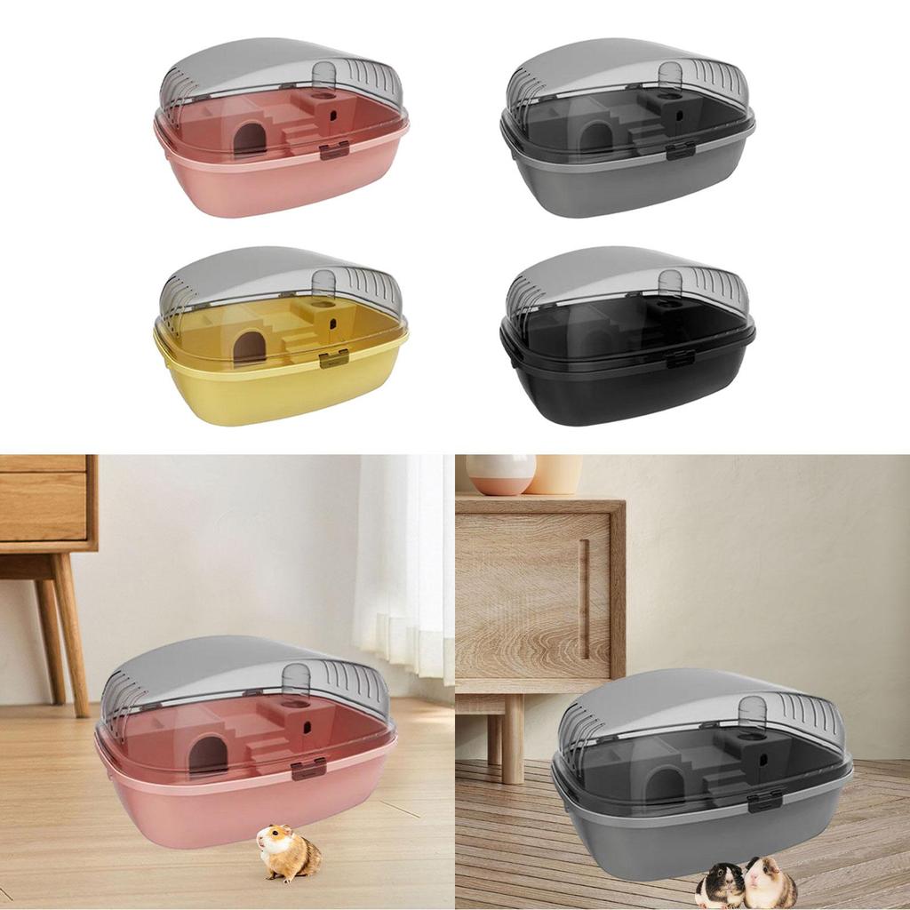 Hamster Cage Openable Top Ventilation Clear Exercise Playing House Habitat for Mice Small Animals Gerbils Bunny Sugar Glider