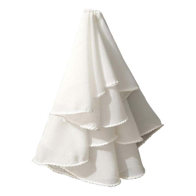 

Elegant Chiffon Ruffled Necktie Shirt Front Neck Ruff Fake Collar Detachable Victorian Costume Neck Accessory For Women