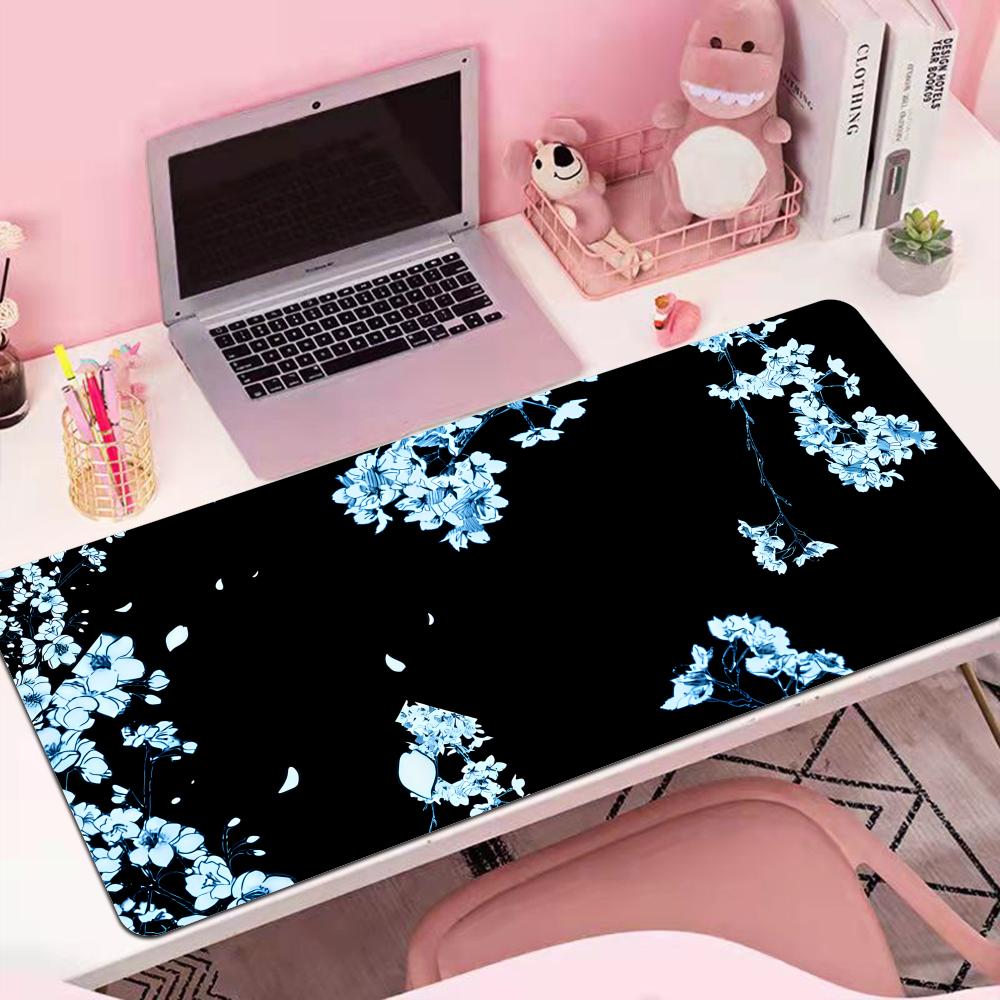 Japan Black Sakura Gaming Mouse Pad Color Laptops Deskmat Cherry Blossom Hybxaxc Office Carpet Keyboard Computer Big Carpet