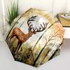 1pc Deer Forest Automatic Folding Umbrella, Heavy Duty 8 Rib Iron Frame,  Suitable for Travel, Daily Use, Birthday, Decor Gift  15