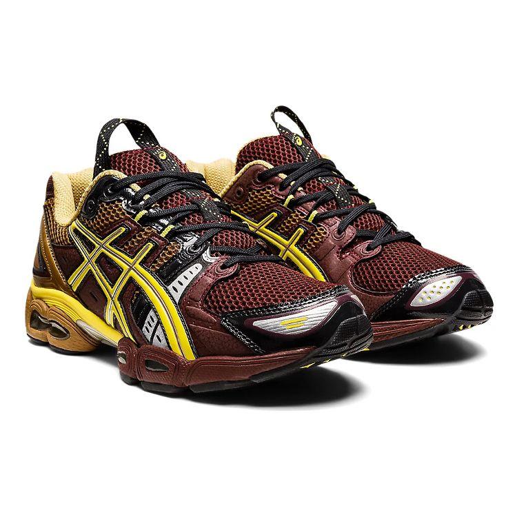 Asics Kiko Kostadinov x UB3-S Gel Nimbus 9 Rum Raisin Unisex tenisky Červeno-zeleno-lesklé 1201A442-600