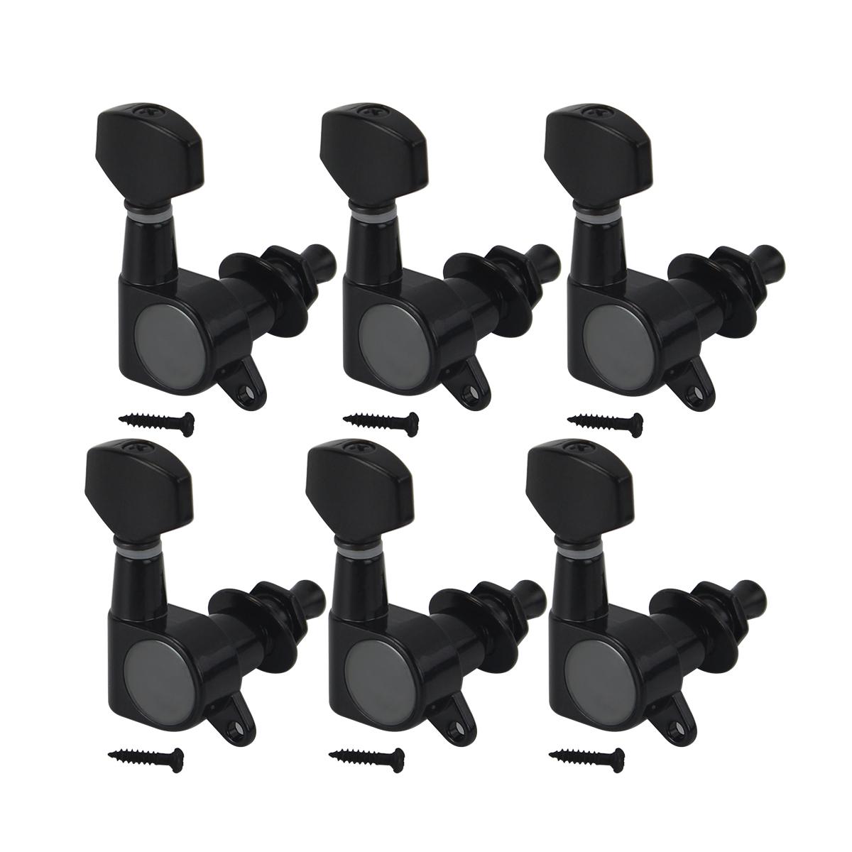

FLEOR Set of 6R Sealed Guitar Machine Heads Tuners Tuning Pegs Keys Small Button for Right Handed Guitar