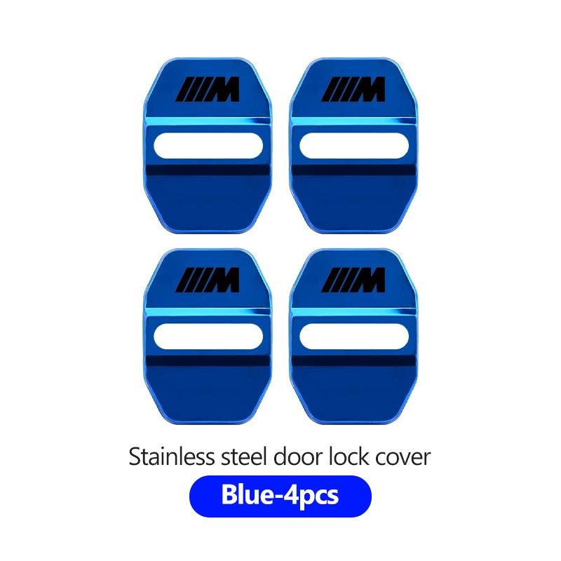 4pcs Car Car Door Lock Cover Stainless Steel Protection Case For BMW M 1 3 4 5 6 7 Series X1 X3 X4 X5 G20 G38 F48 E36 E39