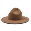 Nuovo Cappello da Ranger Cappello Fedora a Corona Alta Per Uomo Donna Stile Vintage Britannico Accessorio Cinturino Cappello Cappello a Tesa Larga per Festa Jazz Palco