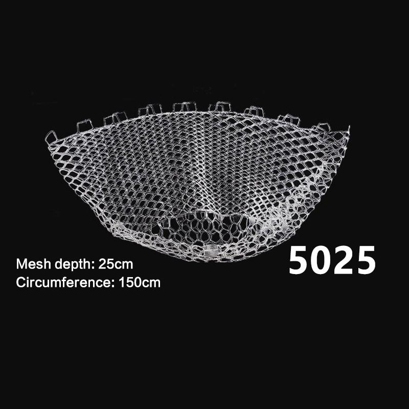 32/40/50Cm Portable Collapsible Fishing Net Wear-Resistant Rubber Mesh Fish Catch Trap Landing Outdoor Multifunctional Dip Net