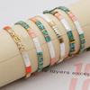 Bracciale stile etnico bohémien corda elastica intrecciata bracciale con perline gioielli bracciale multistrato impilabile da donna