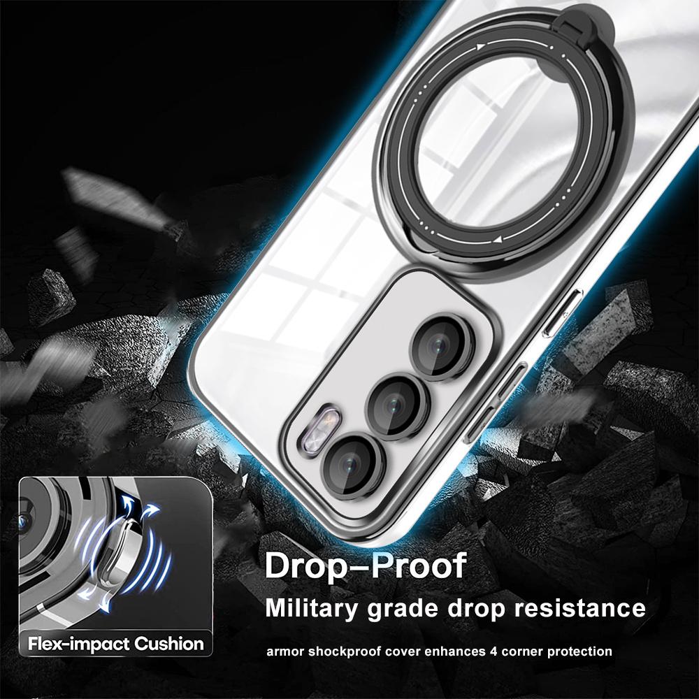 For Oppo Reno12 Pro 5G (Global) Case Kickstand PC+TPU Magnetic Phone Cover